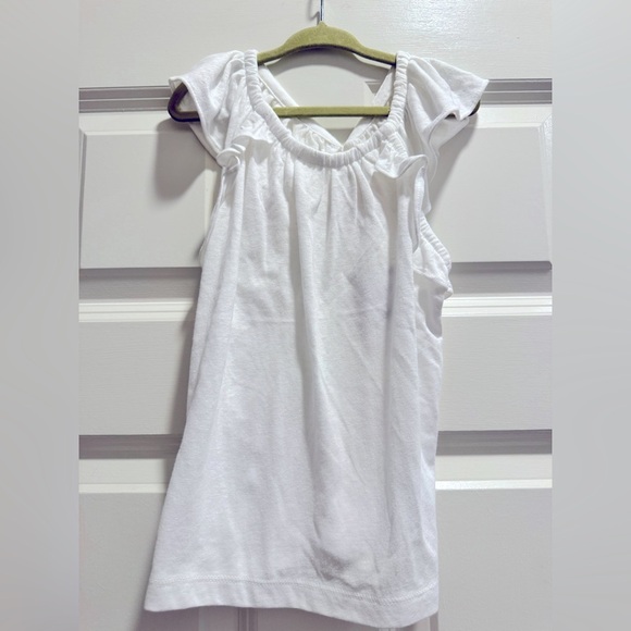 CREWCUTS NWT 4-5T White Ruffle Sleeveless Top - Picture 2 of 4
